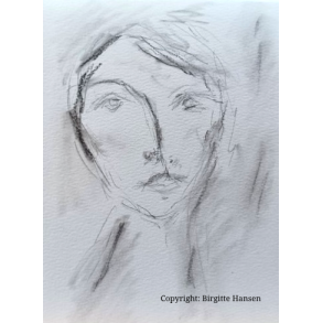 Portr�t sort/hvid II