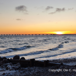 Solnedgang over havet
